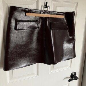 H&M Edition Faux Leather Skirt XL